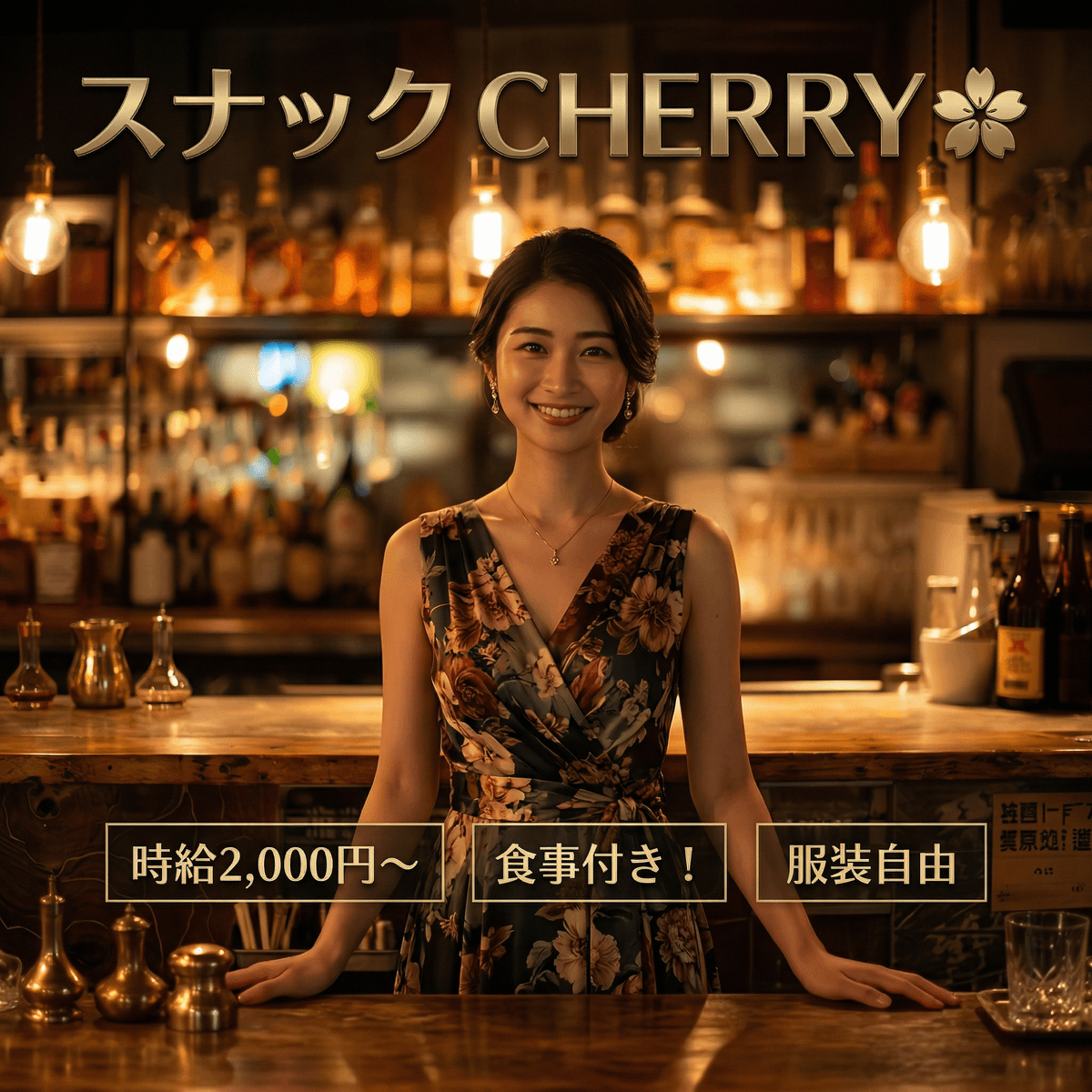 【新橋・銀座】スナック CHERRY｜落ち着いた大人の空間で接客スタッフ募集